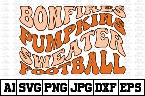 Bonfires Pumpkins Sweater Football