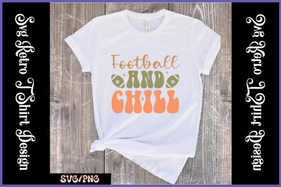 Football and Chill Retro SVG Design: Graphics for Crafts & Content