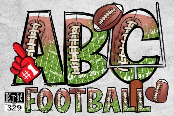 Football Field Doodle Alphabet Design: Graphics for Crafts & Playful Publishing