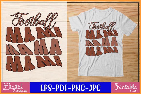Football Mama Retro Sublimation Graphics for Crafts