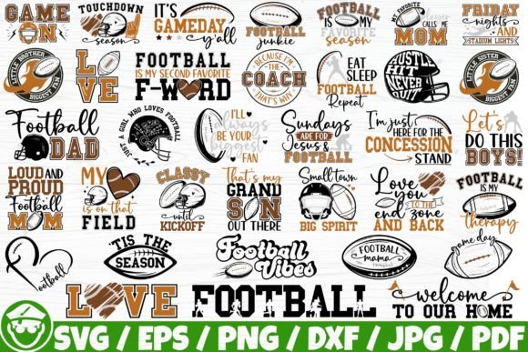 Football Quotes X35 BUNDLE: Graphics for Crafts-Driven Brands