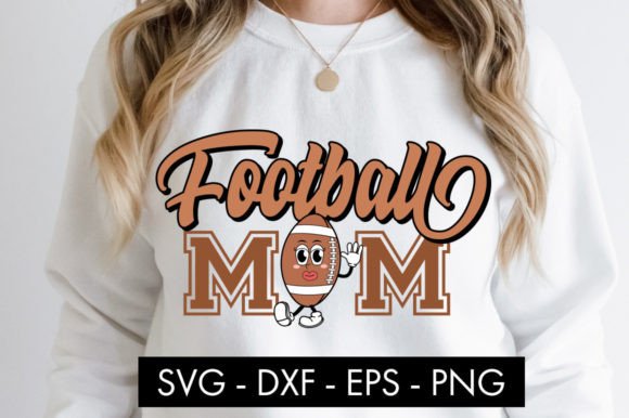 Retro Football Mom SVG Cut File PNG
